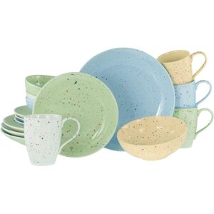 German 16-piece Confetti Dinner Set - Colorful Polka Dot Dinnerware German 16-piece Confetti Dinner Set - Colorful Polka Dot Dinnerware