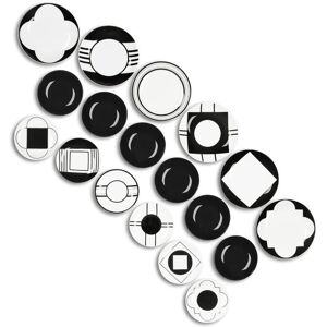 Excelsa E_"AGORA''" 18 PCS DINNER SET Black;White 18 Excelsa E_"AGORA''" 18 PCS DINNER SET Black;White 18