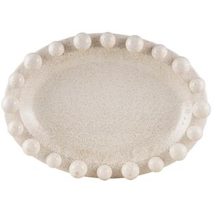 World Menagerie Handmade Ceramic White Decoration Dish, Bobble Edged Oval Serving Bowl Home Decor Accent Piece White World Menagerie Handmade Ceramic White Decoration Dish, Bobble Edged Oval Serving Bowl Home Decor Accent Piece White