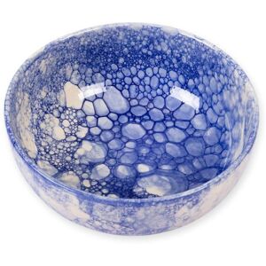 Verano Spanish Ceramics Burbujas Bowl Blue;White 31cm W Verano Spanish Ceramics Burbujas Bowl Blue;White 31cm W