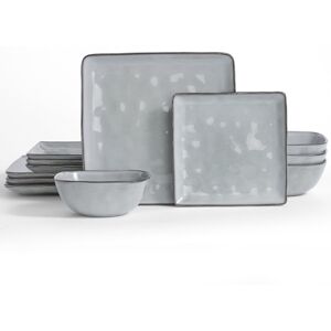 August Grove 12 Piece Stoneware Dinnerware Set - Service for 4 Grey 12 August Grove 12 Piece Stoneware Dinnerware Set - Service for 4 Grey 12