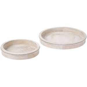 Lily Manor Set of 2 Serving Trays MANSOURA Mango Wood Light Brown Brown 6cm W X 40cm D X 40cm H Lily Manor Set of 2 Serving Trays MANSOURA Mango Wood Light Brown Brown 6cm W X 40cm D X 40cm H