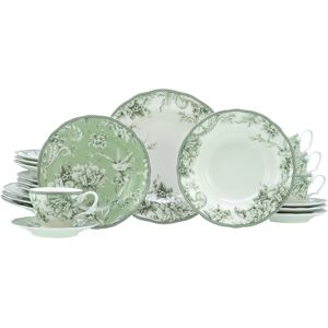 Creatable Adelaide, dinnerware set 20 pieces White/Green 20 Creatable Adelaide, dinnerware set 20 pieces White/Green 20