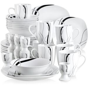 Vancasso 40 Piece Dinnerware Set, Service for 8 Black;White 40 Vancasso 40 Piece Dinnerware Set, Service for 8 Black;White 40