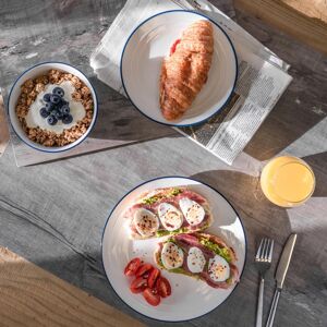 Nicola Spring Porcelain Dinnerware - Service for 6 White 18 Nicola Spring Porcelain Dinnerware - Service for 6 White 18