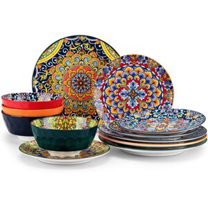 Vancasso 12 Piece Stoneware Dinnerware Set - Service for 4 colorful 12 Vancasso 12 Piece Stoneware Dinnerware Set - Service for 4 colorful 12