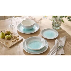 Waterside 24pc Blue & Grey Spinwash Dinner Set Blue;Grey 24 Waterside 24pc Blue & Grey Spinwash Dinner Set Blue;Grey 24