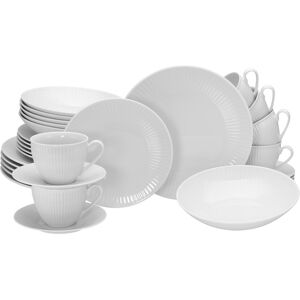 Creatable Valencia 30 Piece Porcelain Dinnerware Set - Service for 6 White 30 Creatable Valencia 30 Piece Porcelain Dinnerware Set - Service for 6 White 30