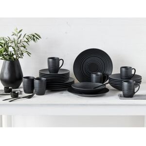 CreaTable Lava Stone - 24 Piece Dish Set, Vulcan-Inspired, Stoneware, Dishwasher Safe CreaTable Lava Stone - 24 Piece Dish Set, Vulcan-Inspired, Stoneware, Dishwasher Safe