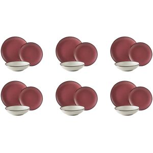 Excelsa Blue Moon 18 Piece Dinnerware Set, Service for 6 Pink 18 Excelsa Blue Moon 18 Piece Dinnerware Set, Service for 6 Pink 18