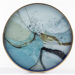 Fairmont Park Sandyfield Serving Tray Blue;Gold 45cm W X 45cm D X 4cm H Fairmont Park Sandyfield Serving Tray Blue;Gold 45cm W X 45cm D X 4cm H