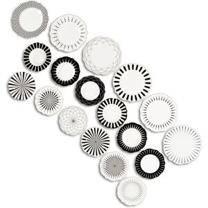 Excelsa Alice 18 Piece Dinnerware Set, Service For 6 Black;White 18 Excelsa Alice 18 Piece Dinnerware Set, Service For 6 Black;White 18