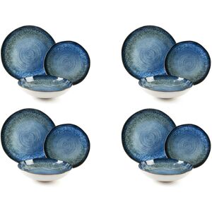 Excelsa Poseidone 12 Piece Dinnerware Set - Service for 4 Multicoloured 12 Excelsa Poseidone 12 Piece Dinnerware Set - Service for 4 Multicoloured 12