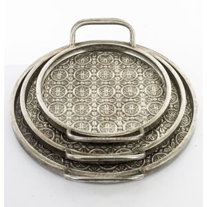 Latitude Vive Bletsoe 3 Piece Serving Tray Set Grey 38cm W X 44.5cm D X 6.5cm H Latitude Vive Bletsoe 3 Piece Serving Tray Set Grey 38cm W X 44.5cm D X 6.5cm H