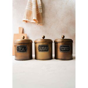 Brambly Cottage 3 Piece Coffee Tea & Sugar Set Gold 17cm H x 13cm W x 13cm D Brambly Cottage 3 Piece Coffee Tea & Sugar Set Gold 17cm H x 13cm W x 13cm D