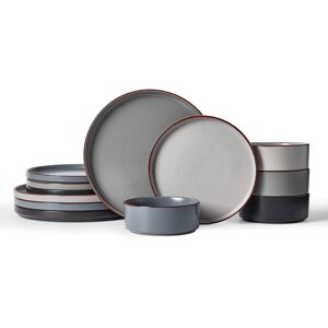 Latitude Run 12-Piece Stoneware Dinnerware Set - Service For 4 Multi-color 12 Latitude Run 12-Piece Stoneware Dinnerware Set - Service For 4 Multi-color 12
