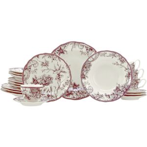 Creatable Adelaide, dinnerware set 20 pieces White/Red 20 Creatable Adelaide, dinnerware set 20 pieces White/Red 20