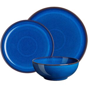 Denby Imperial Blue 12 Piece Coupe Dinnerware Set, Service for 4 Blue 12 Denby Imperial Blue 12 Piece Coupe Dinnerware Set, Service for 4 Blue 12