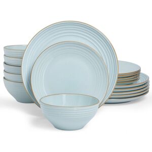Beachcrest Home 18 Piece Stoneware Dinnerware Set - Service for 6 Light Blue 18 Beachcrest Home 18 Piece Stoneware Dinnerware Set - Service for 6 Light Blue 18