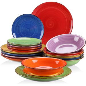 Vancasso BOMOOTIUR 18 Piece Colorful Dinnerware Set Service for 6 Assorted Colours 18 Vancasso BOMOOTIUR 18 Piece Colorful Dinnerware Set Service for 6 Assorted Colours 18
