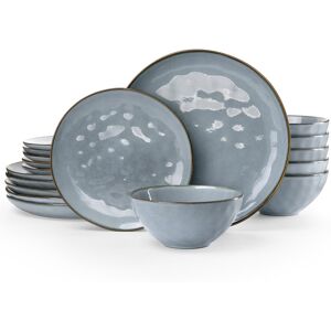 Brayden Studio 18 Piece Stoneware Dinnerware Set - Service for 6 Blue 12 Brayden Studio 18 Piece Stoneware Dinnerware Set - Service for 6 Blue 12