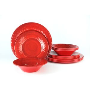 Brambly Cottage Surber 12 Piece Melamine Dinnerware Set Red 1 Brambly Cottage Surber 12 Piece Melamine Dinnerware Set Red 1