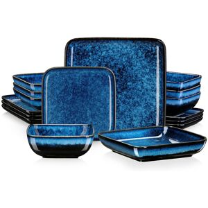 Vancasso Stoneware Dinnerware - Set of 16 Blue 16 Vancasso Stoneware Dinnerware - Set of 16 Blue 16