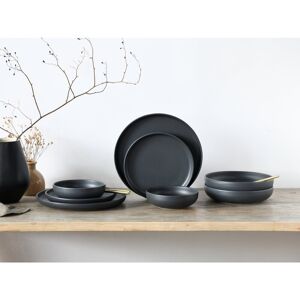 Creatable 8 Pcs. Uno Stoneware Crockery Set For 2 People Black 8 Creatable 8 Pcs. Uno Stoneware Crockery Set For 2 People Black 8