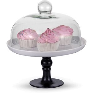 Mercer41 Ferretti Cake Stand Black/White 26.25cm H X 25cm W X 25cm L Mercer41 Ferretti Cake Stand Black/White 26.25cm H X 25cm W X 25cm L