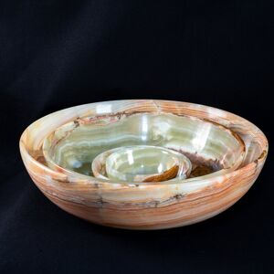 Metro Armie 2 Piece Marble Decorative Bowl Set in Onyx/Green Onyx/Green 1.5cm H x 4cm W x 4cm D Metro Armie 2 Piece Marble Decorative Bowl Set in Onyx/Green Onyx/Green 1.5cm H x 4cm W x 4cm D