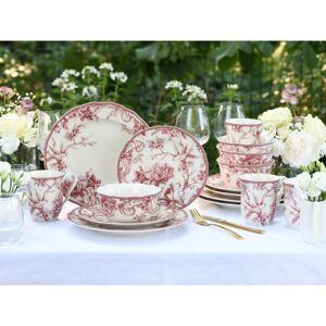 Creatable Adelaide, dinnerware set 16 pieces White/Red 16 Creatable Adelaide, dinnerware set 16 pieces White/Red 16