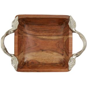Alpen Home Bulhary Tray Brown;Silver 20cm W X 29cm L X 9cm H Alpen Home Bulhary Tray Brown;Silver 20cm W X 29cm L X 9cm H