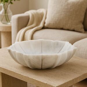 Metro Zoro Marble Decorative Bowl White 7.5cm H x 20cm W x 20cm D Metro Zoro Marble Decorative Bowl White 7.5cm H x 20cm W x 20cm D