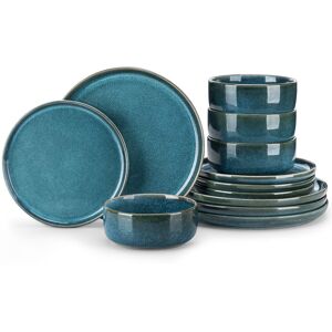 Vancasso 12-Piece Stoneware Dinner Sets Blue 12 Vancasso 12-Piece Stoneware Dinner Sets Blue 12