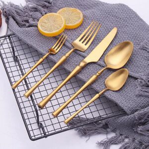 Canora Grey Tatyana 30 Piece Cutlery Set , Service for 6 Gold 30 Canora Grey Tatyana 30 Piece Cutlery Set , Service for 6 Gold 30