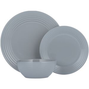 Typhoon Living 12 Piece Dinnerware Set, Service for 4 Grey 12 Typhoon Living 12 Piece Dinnerware Set, Service for 4 Grey 12