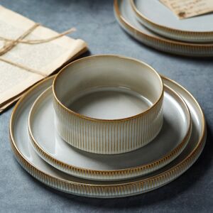 Brambly Cottage 12 Piece Stoneware Dinnerware Set - Service for 4 Cappuccino White 12 Brambly Cottage 12 Piece Stoneware Dinnerware Set - Service for 4 Cappuccino White 12