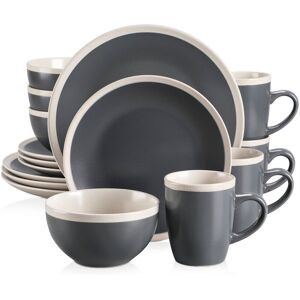 Vancasso Seesami 16 Piece Dinnerware Set, Service for 4 Dark Green 16 Vancasso Seesami 16 Piece Dinnerware Set, Service for 4 Dark Green 16