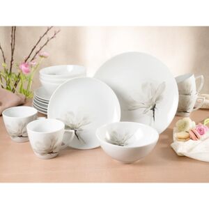 Creatable Home Magnolie Beige 16-piece Porcelain Dish Set - Dish Set Creatable Home Magnolie Beige 16-piece Porcelain Dish Set - Dish Set