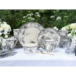 Creatable Adelaide, dinnerware set 16 pieces White/Gray 16 Creatable Adelaide, dinnerware set 16 pieces White/Gray 16