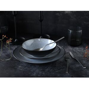 Creatable Malmö 12 Piece Stoneware Dinnerware Set - Service for 4 Black;White;Grey 12 Creatable Malmö 12 Piece Stoneware Dinnerware Set - Service for 4 Black;White;Grey 12