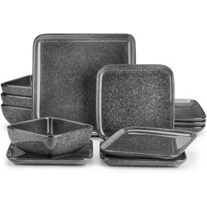Vancasso 12-Piece Stoneware Dinner Sets{4 Grey 12 Vancasso 12-Piece Stoneware Dinner Sets{4 Grey 12