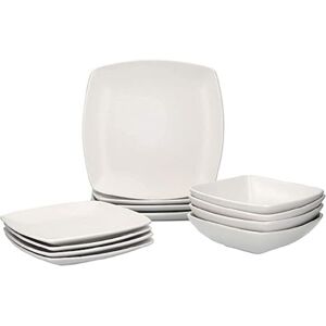 Creative Labs Tops Raven Dinner Set, Square, Ceramic, Service for 4 Pink 12 Creative Labs Tops Raven Dinner Set, Square, Ceramic, Service for 4 Pink 12