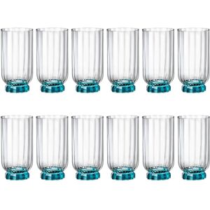 Bormioli Rocco Florian Highball Glasses - 430ml Blue;Clear 430ml Bormioli Rocco Florian Highball Glasses - 430ml Blue;Clear 430ml