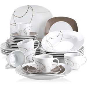 Vancasso 30 Piece Dinnerware Set, Service for 6 White 30 Vancasso 30 Piece Dinnerware Set, Service for 6 White 30