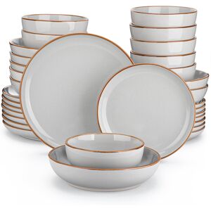 Vancasso 32 Piece Stoneware Dinnerware Set Grey 32 Vancasso 32 Piece Stoneware Dinnerware Set Grey 32