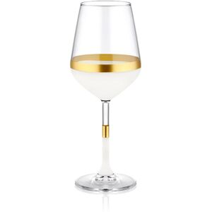 Canora Grey Grandin 425ml White Wine Glass White;Gold;Clear 425ml Canora Grey Grandin 425ml White Wine Glass White;Gold;Clear 425ml