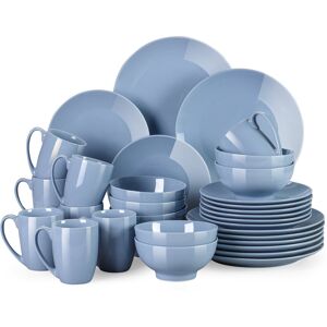 LOVECASA 32 Piece Porcelain China Dinnerware Set, Service for 8 Mauve 32 LOVECASA 32 Piece Porcelain China Dinnerware Set, Service for 8 Mauve 32