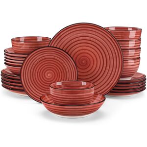 Vancasso 24 Piece Dinnerware Set, Service for 6 Red 24 Vancasso 24 Piece Dinnerware Set, Service for 6 Red 24