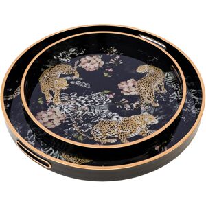 Latitude Vive Ovitt 2 Piece Serving Tray Set Black;Gold;Pink 114.3cm W X 114.3cm D X 10.16cm H Latitude Vive Ovitt 2 Piece Serving Tray Set Black;Gold;Pink 114.3cm W X 114.3cm D X 10.16cm H